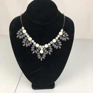 Amrita Singh Statement Bib Necklace Designer Signed Rhinestone Crystals